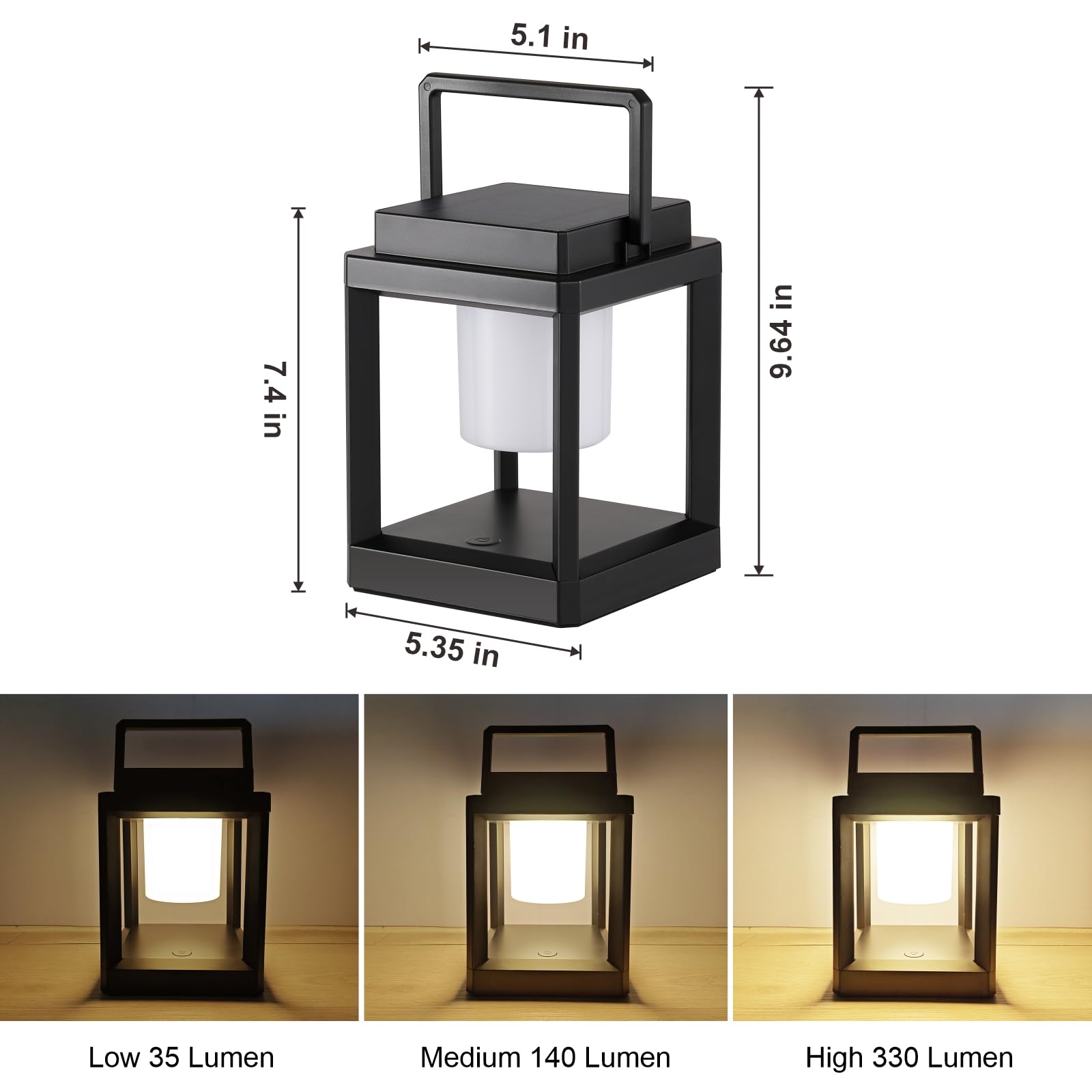 Venkovní voděodolná přenosná LED solární stolní lampa ve tvaru LED lampy pro kempování 