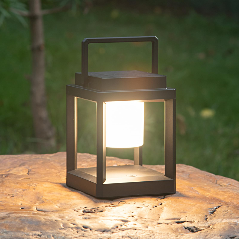 Outdoor Camping Čtení Dobíjecí lampa Tvar dekorace Solární stolní lampa