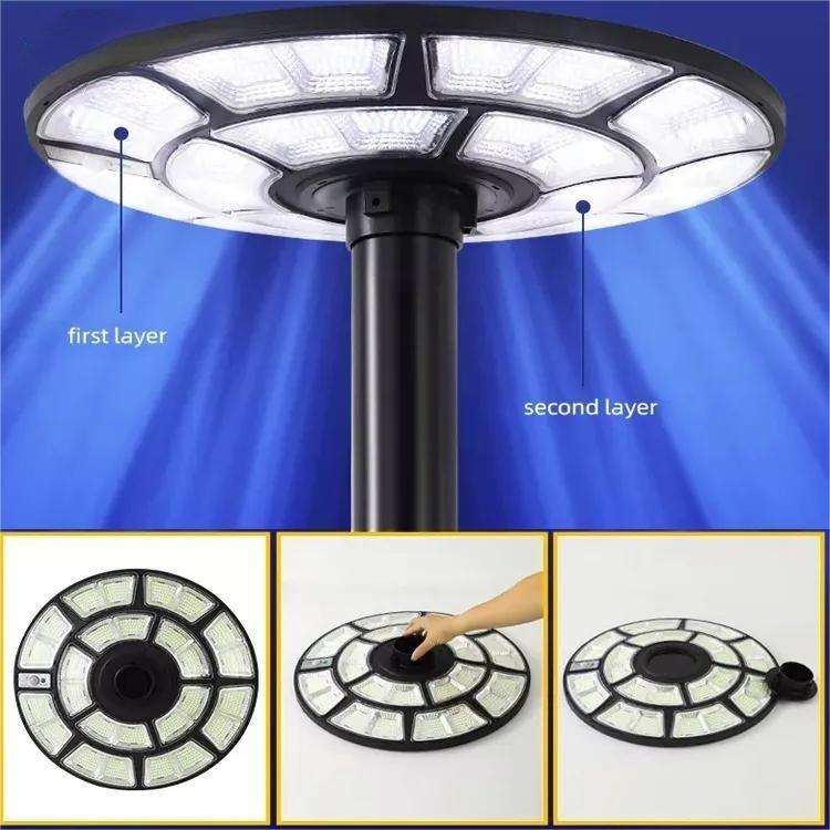 Venkovní Inteligentní 1000W Power Energy Yard Street Indukční LED solární lampa ve tvaru UFO