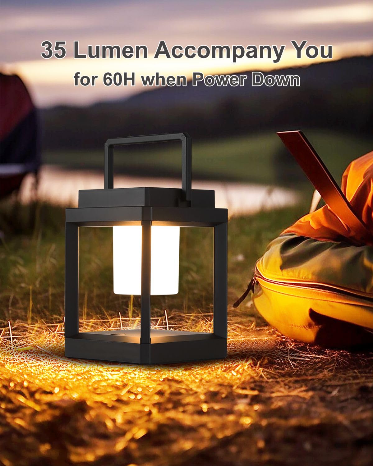 Outdoor Camping Čtení Dobíjecí lampa Tvar dekorace Solární stolní lampa